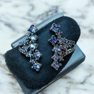 Bomb Party Lavender Topaz on Hematite Plating Ring Size 9